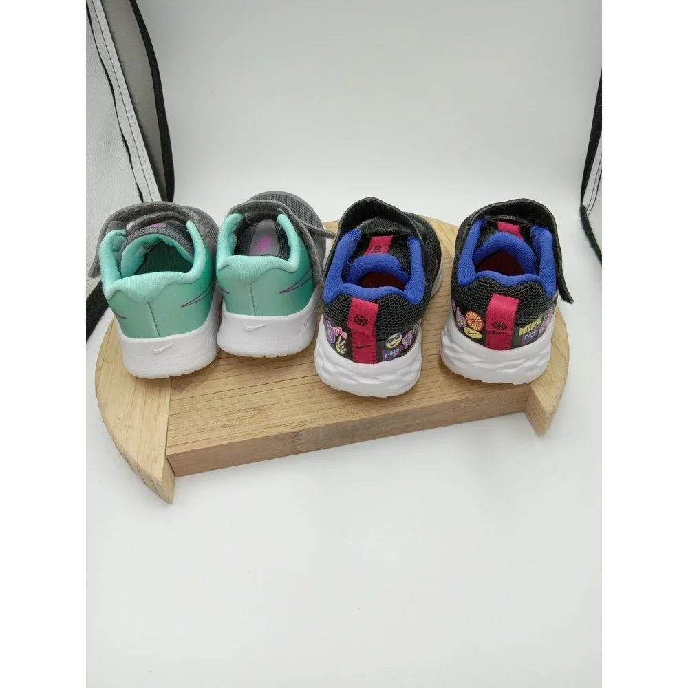 Nike Revolution 6 Baby Toddler Shoes DD1105 Graphic SZ 5C 1 Pair Gray/Green Nike